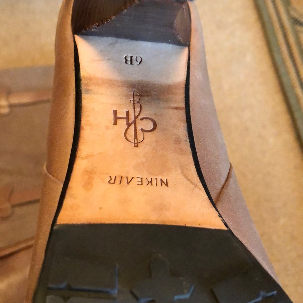 Cole Han Nike Air boots in tan leather & suede - Picture 3 of 8
